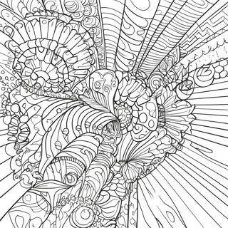 Tankebojende Optisk Illusion Farvelaegningsside 74726-17969