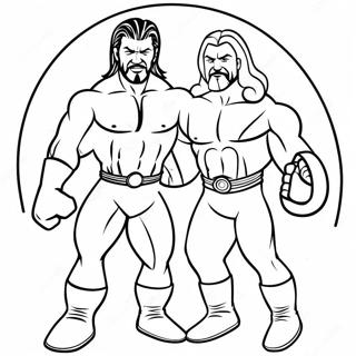 Dynamisk Wwe Tag Team Farvelaegningsside 74857-18081