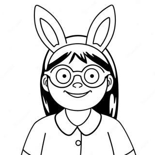 Louise Belcher Med Kaninorer Farvelaegningsside 74932-18134