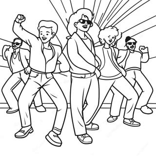 Funky 80er Dansefest Farvelaegningsside 74960 18164