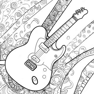 Elektrisk Guitar I Aktion Farvelaegningsside 74983-18169