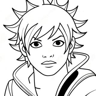 Emo Dreng Med Spidse Har Farvelaegningsside 75011-18198