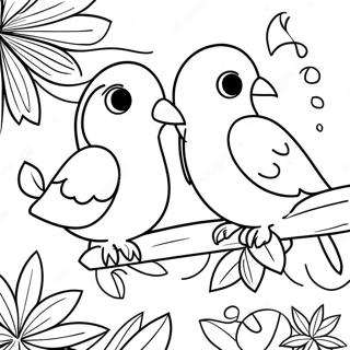 Farverige Tropiske Fugle Farvelaegningsside 75037-18220