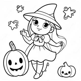 Venlig Heks Trick Or Treat Farvelaegningsside 75243-18380