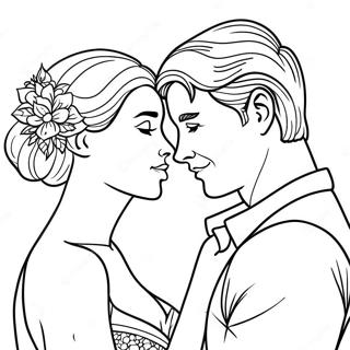 Romantiske Par Farvelaegningsside 75266-18390