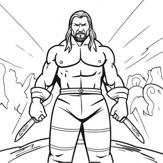 Episk Triple H Action Farvelaegningsside 75370-18478