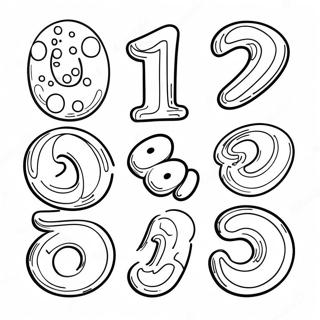 Farverige Tal Farvelaegningsside 75498 18571