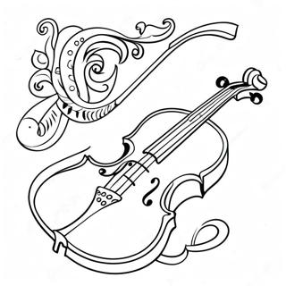 Elegant Violin Farvelaegningsside 76346-19236