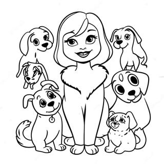 Cruella De Vil Med Hvalpe Farvelaegningsside 76373 19262