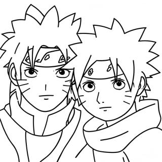 Sasuke Og Naruto Venskab Farvelaegningsside 76576 19419