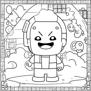 Sjove Pixel Figurer Farvelaegningsside 76757-19558