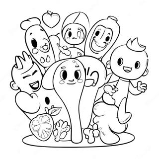 Tegnefilmsfigurer Der Fremmer Velvaere Farvelaegningsside 77373 20024