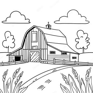 Farverig Lade Og Marker Farvelaegningsside 77450-20083