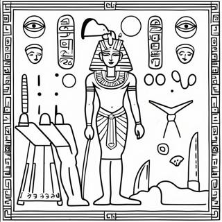 Farvelaegningsside Med Gamle Egyptiske Hieroglyffer 77551 20152