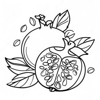 Farverig Granataeble Rosh Hashanah Farvelaegningsside 77656 20244