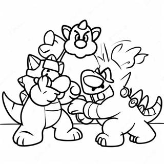 Mario Og Bowser Konfrontation Farvelaegningsside 78071-20564