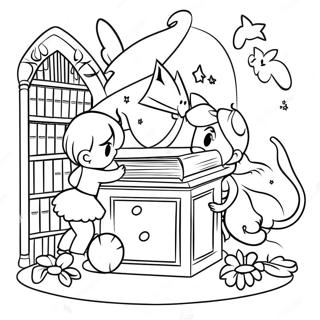 Magisk Bibliotek Med Feer Farvelaegningsside 78482-20880