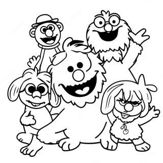 Sesamgade Figurer Farvelaegningsside 79025-21302