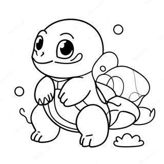 Squirtle Med En Snemand Farvelaegningsside 79050 21324