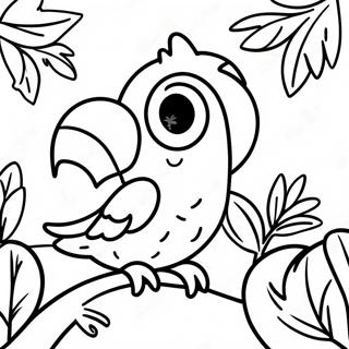 Farverig Papegoje I Junglen Farvelaegningsside 79100-21354