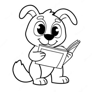 Bluey Med Et Kaerlighedsbrev Farvelaegningsside 79385-21578