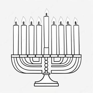 Farverig Menorah Farvelaegningsside 79924-21979