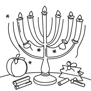 Glaedelig Hanukkah Fejring Farvelaegningsside 79925-21981