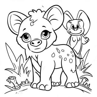 Vibrant Afrikansk Dyreliv Farvelaegningssiden 80131-22139