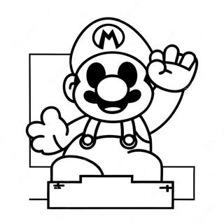 8 Bit Mario Med Power Up Farvelaegningssiden 80157 22161