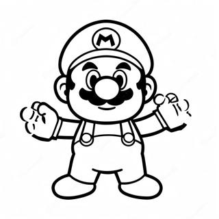 8 Bit Mario Med Power Up Farvelaegningssiden 80157 22163