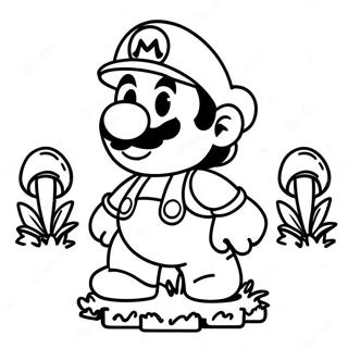 8 Bit Mario I Svampekongeriget Farvelaegningssiden 80158 22168