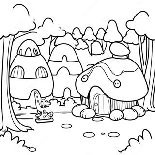 Smolfe Landsby Scene Farvelaegningsside 80593 22504