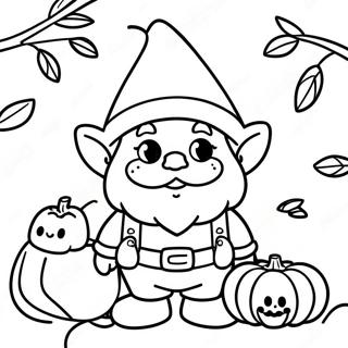 Sod Efterars Gnom Med Graeskar Farvelaegningsside 80694-22579