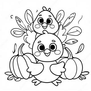 Sode Kalkuner Og Graeskar Farvelaegningsside 80825-22690