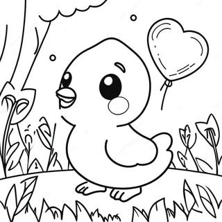 Glad Peep I En Have Farvelaegningsside 80954-22788