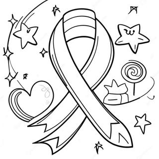 Farverig Rod Slojfe Uge Fejring Farvelaegningsside 81054-22859