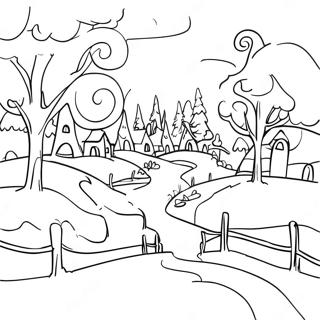 Whoville Landsby Landskab Farvelaegningsside 81496-23209