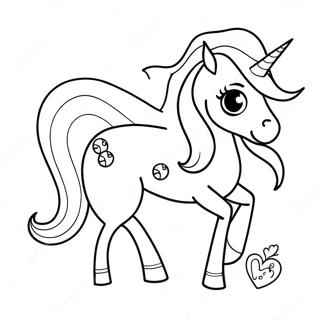 Farverig Havfrue Enhjorning Med Regnbue Manke Farvelaegningsside 81546 23251