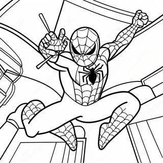 Spiderman Web Slynge Action Farvelaegningsside 81675-23347