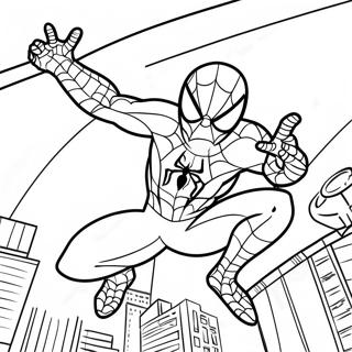 Spiderman Web Slynge Action Farvelaegningsside 81675-23348