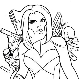 Black Widow Kaemper Mod Skurke Farvelaegningsside 81701-23366