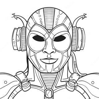 Titan Speakerman Med Farverig Baggrund Farvelaegningsside 81830 23472