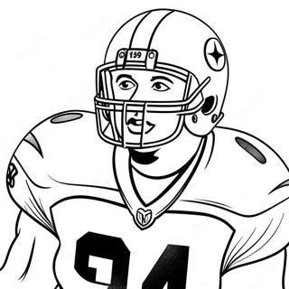 Pittsburgh Steelers Spiller I Aktion Farvelaegningsside 81879-23500