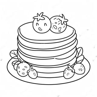 Luftige Pandekager Med Baer Farvelaegningsside 82136-23698