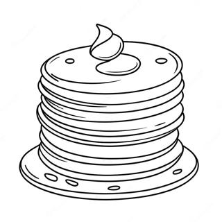 Stak Af Gyldne Pandekager Farvelaegningsside 82137-23702