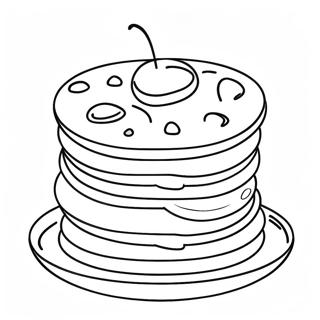 Stak Af Gyldne Pandekager Farvelaegningsside 82137-23704