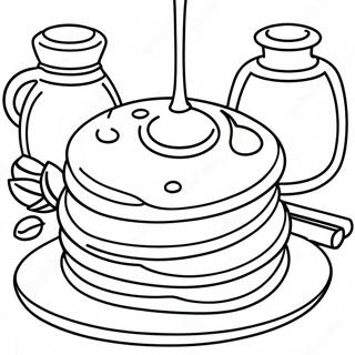 Pandekager Med Ahornsirup Farvelaegningsside 82138-23708