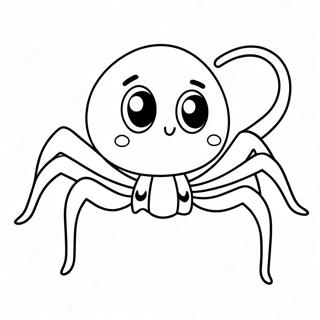 Sode Tegneserie Halloween Edderkop Farvelaegningsside 82163-23722