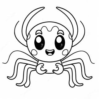 Sode Tegneserie Halloween Edderkop Farvelaegningsside 82163-23750