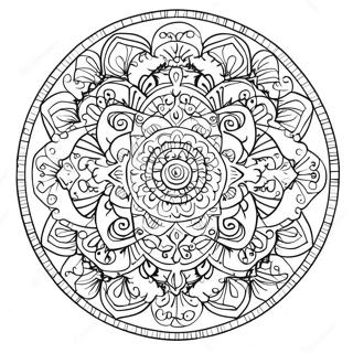 Spirituel Mandala Farvelaegningsside 82212-23782